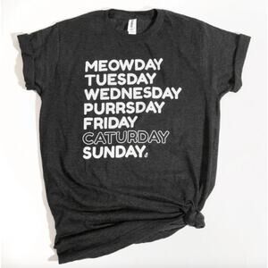 Caturday Tee Sz L